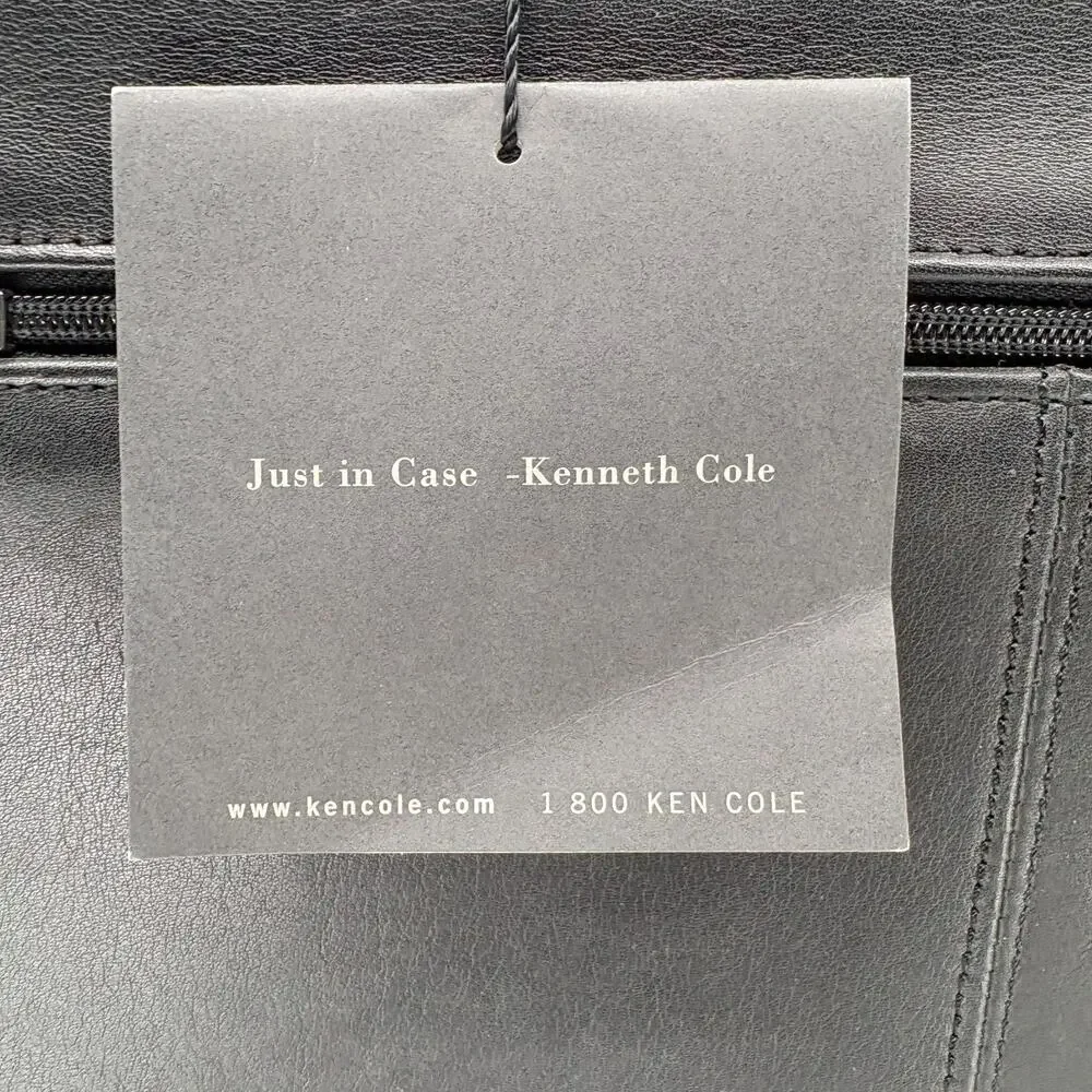 Kenneth Cole Port-a-Vallarta Black Briefcase Messenger Bag NWT 52045